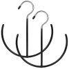 Scarf Hanger/Belt Hanger, Set of 2, Metal with Soft Non-Slip Coating