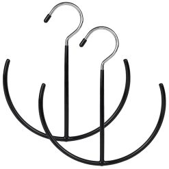 Scarf Hanger/Belt Hanger, Set of 2, Metal with Soft Non-Slip Coating