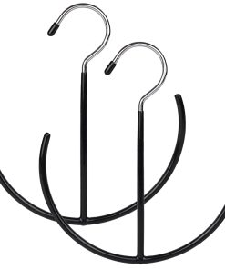 Scarf Hanger/Belt Hanger, Set of 2, Metal with Soft Non-Slip Coating