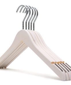 Alternative view of Luxury White Wood Hanger, White Wash FSC Beechwood, 42cm