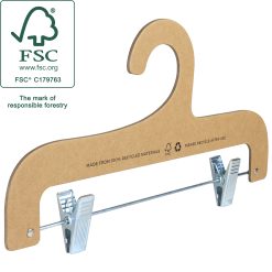 Eco-Friendly Clip Hanger, 35cm, from Recyclable Paper Fibreboard