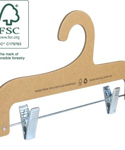 Eco-Friendly Clip Hanger, 35cm, from Recyclable Paper Fibreboard