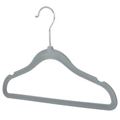 Children’s Grey Velvet Hanger, 30cm, Slimline