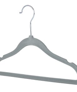 Children’s Grey Velvet Hanger, 30cm, Slimline
