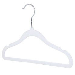 Children’s White Velvet Hanger, 30cm, Slimline