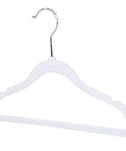 Children’s White Velvet Hanger, 30cm, Slimline