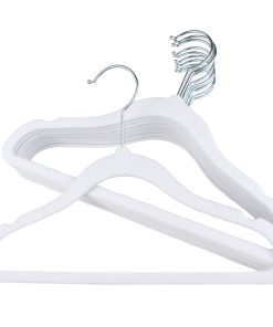 Children's White Velvet Hanger, 30cm, Slimline & Space-Saving