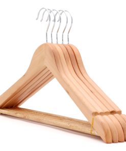 Alternative view of FSC Wooden Suit Hanger, 44cm Eucalyptus Wood, for Jackets, Trousers, Shirts & Skirts
