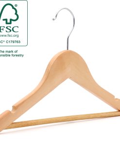 FSC Wooden Children's Hanger with notches and trouser bar