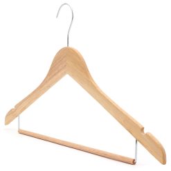 Angled image, Slimline Wooden Drop-Bar Suit Hanger