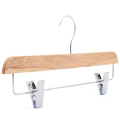 Slimline Wooden Clip Hanger with Metal Clips