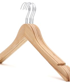 Alternative view of Slimline Wooden Tops Hanger, Eco-Friendly FSC-Certified Rubber Wood, 44cm