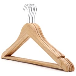 Alternative view of Slimline Wooden Suit Hanger, Eco-Friendly FSC Certified Wood, for Jackets, Trousers, Shirts and Skirts, 44cm