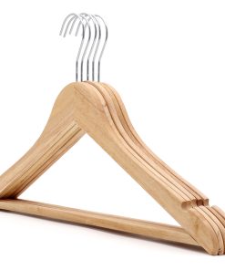 Alternative view of Slimline Wooden Suit Hanger, Eco-Friendly FSC Certified Wood, for Jackets, Trousers, Shirts and Skirts, 44cm