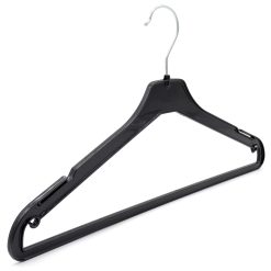Adult Plastic Suit Hanger, 42cm, with notches and underhooks.