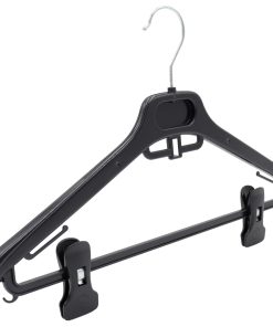 Adult Plastic Suit Hanger with Clips, 42cm, Black
