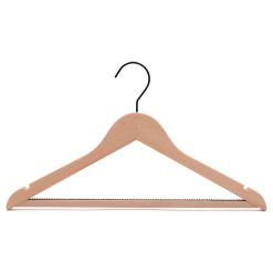 Beechwood Suit Hanger, FSC Certified, with non-slip bar and notches.
