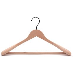 Broad Beechwood Jacket Hanger, Non-Slip Bar, FSC-Certified Sustainable Wood, 45cm