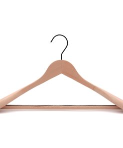 Broad Beechwood Jacket Hanger, Non-Slip Bar, FSC-Certified Sustainable Wood, 45cm