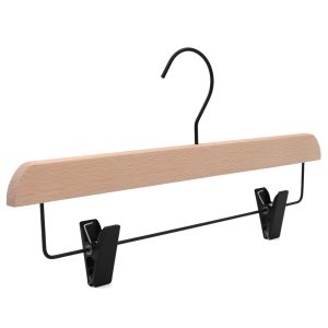 Beechwood Clip Hanger, FSC-certified, with black metalwork
